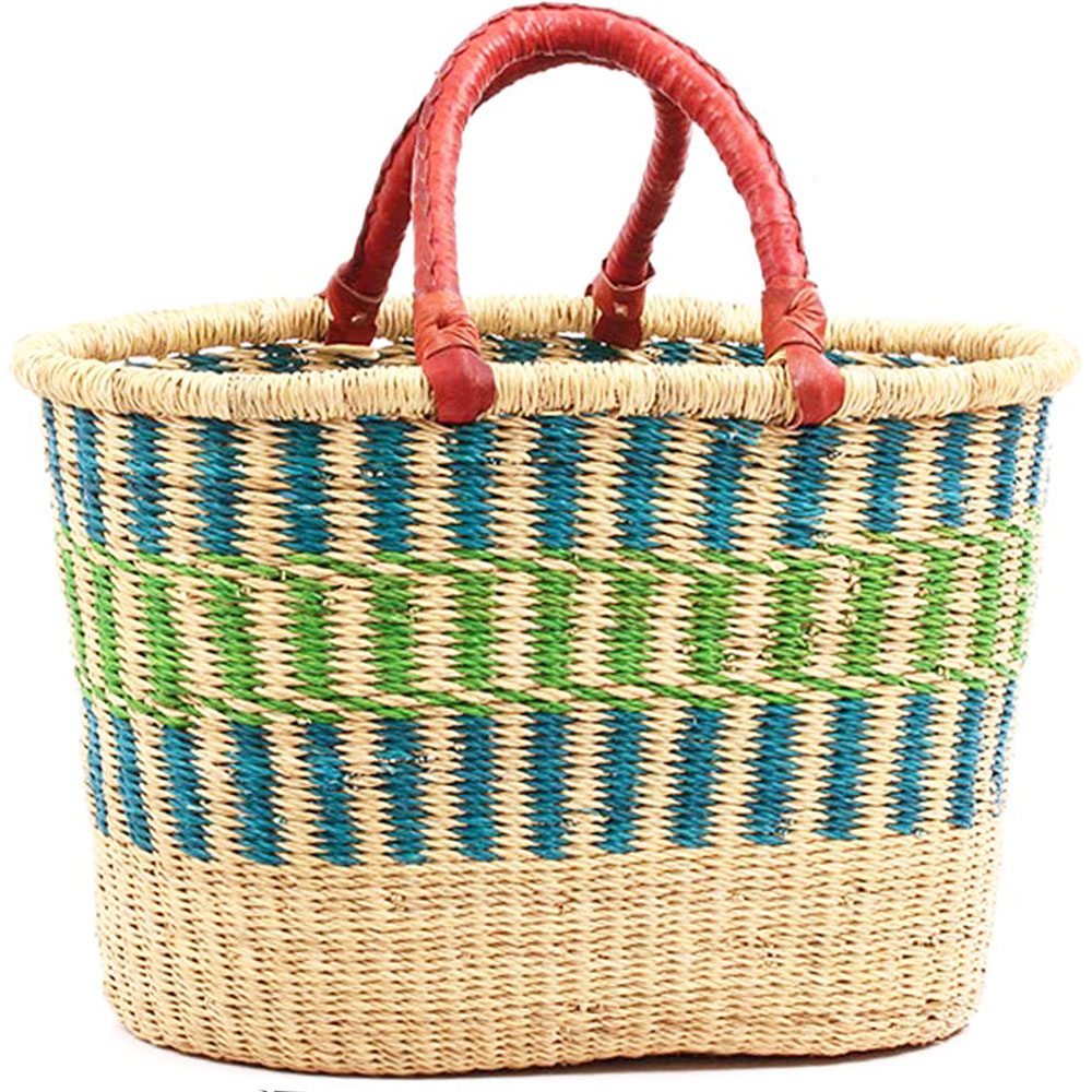 Bolga Basket Oval - Bright Tones - Home of African Wares I tribal luxe ...