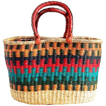 Bolga Basket Oval - Vivid Colours