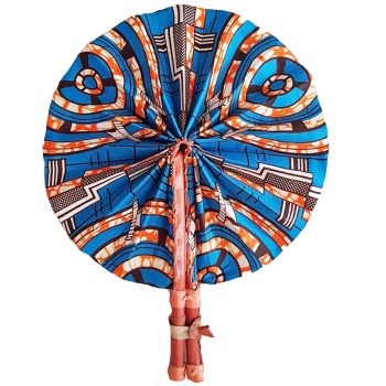 Leather fan - Ankara Collection