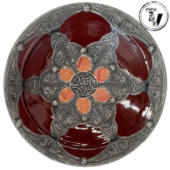 Moroccan Ceramic & Silver Plate