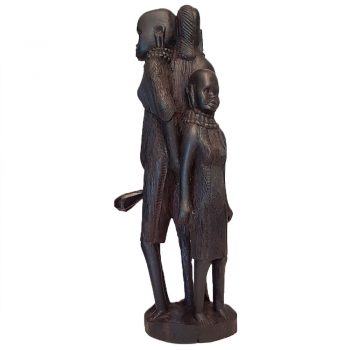 Family Ebony Wood Sculpture