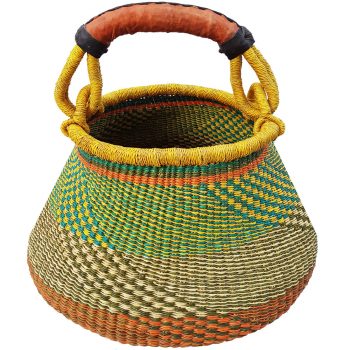 Bolga Basket Pot Large