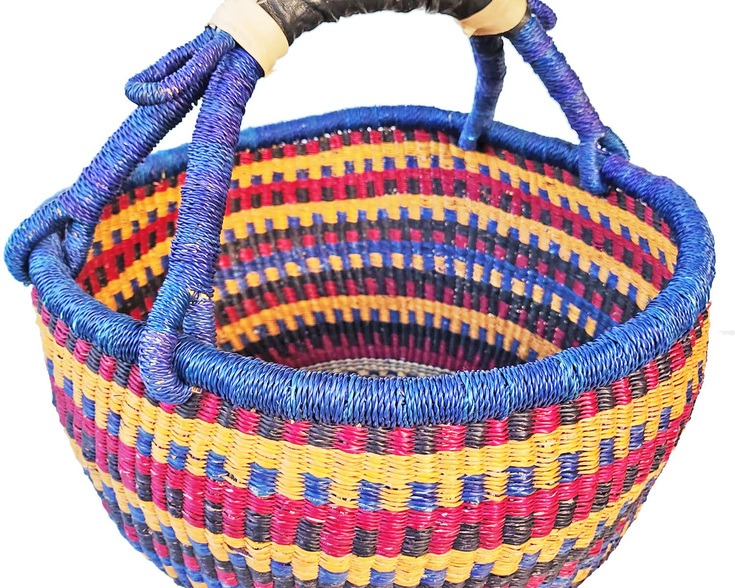 Bolga Basket Round Woven