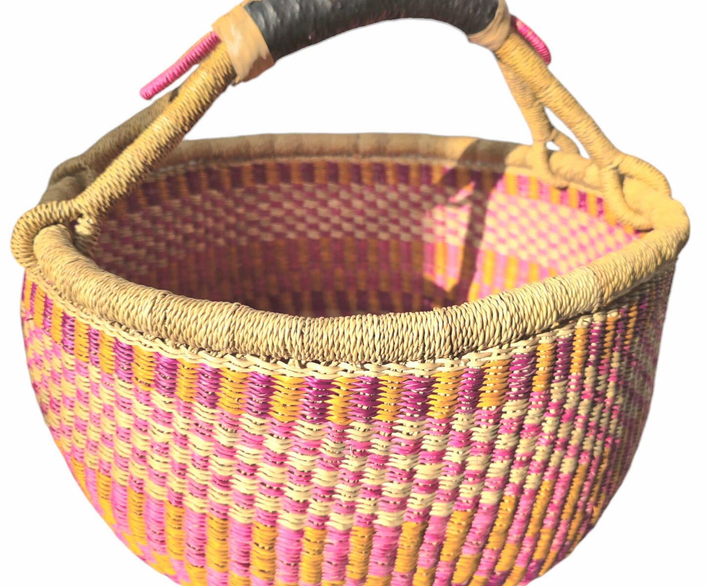 Bolga Basket Round Woven