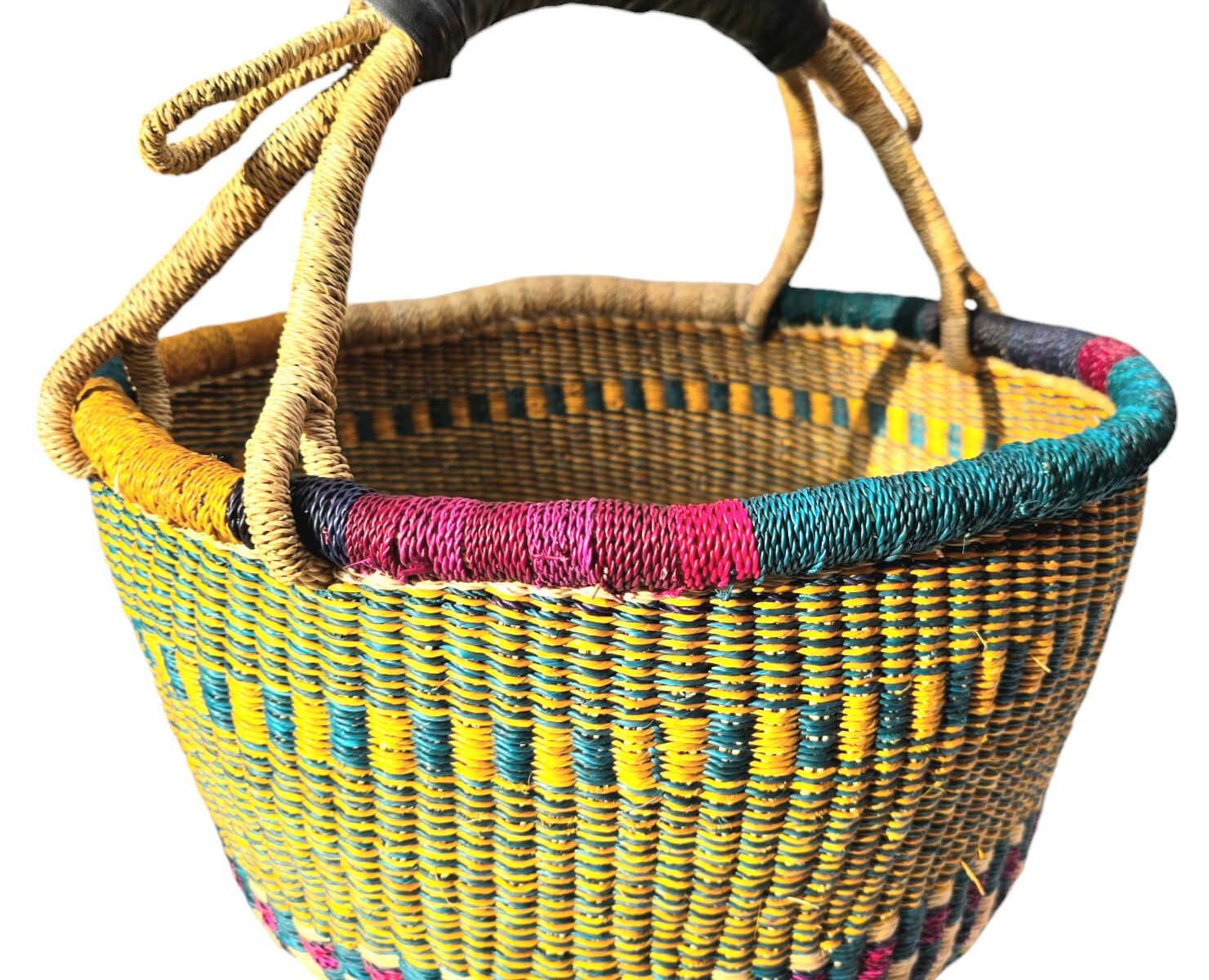 Bolga Basket Round Woven