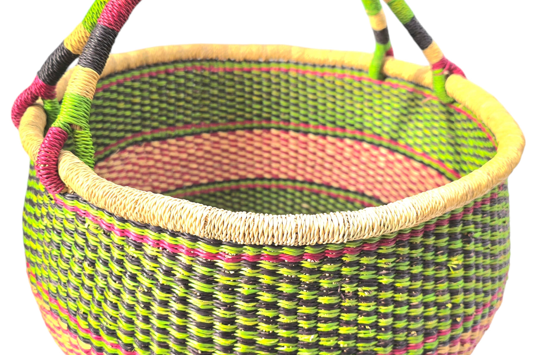 Bolga Basket Round Woven