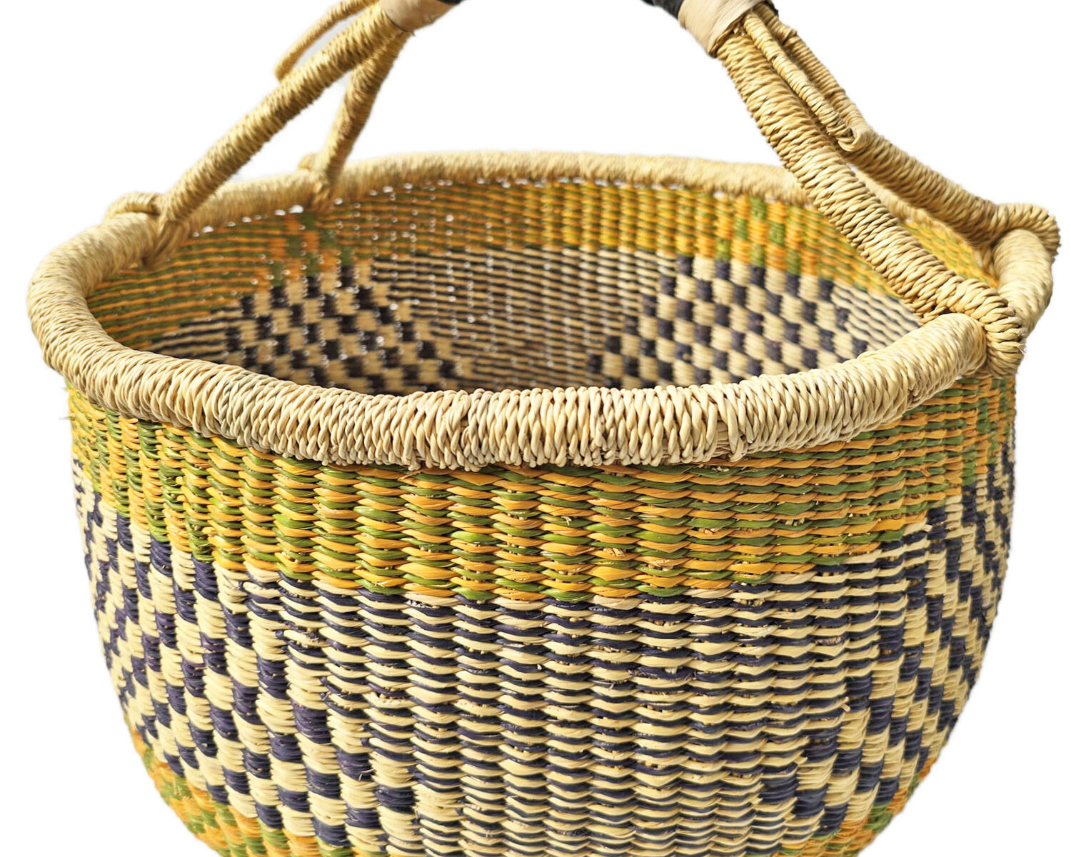 Bolga Basket Round Woven