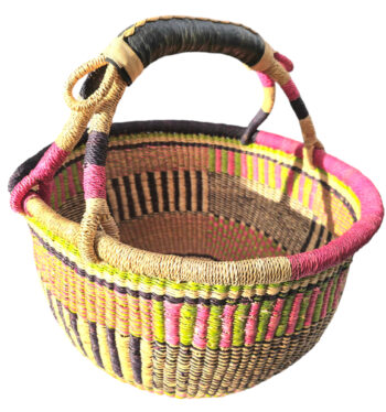 Bolga Basket Round Woven