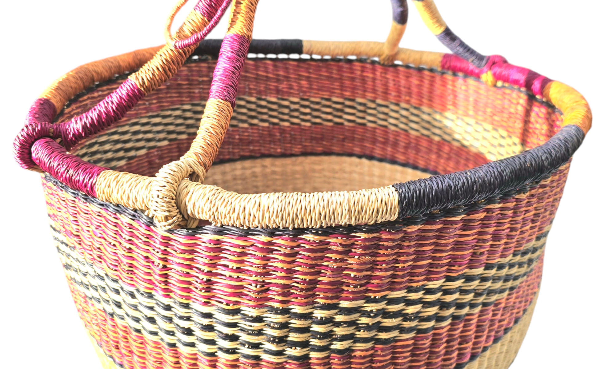 Bolga Basket Round Woven