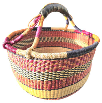 Bolga Basket Round Woven