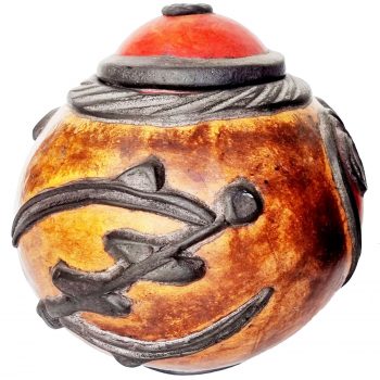 Decorative Gourd Asante Vessel