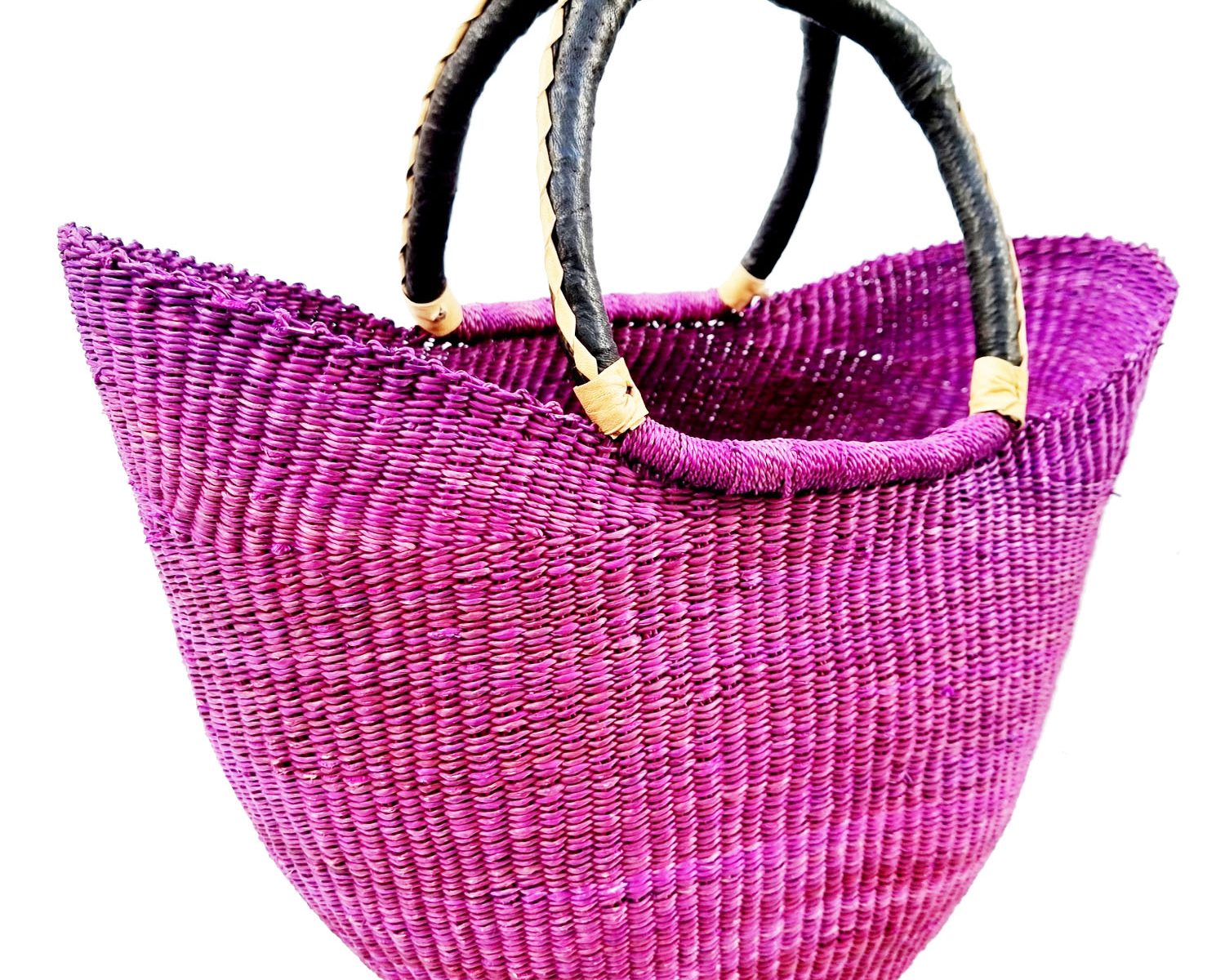 Lavender U-Shopper Bolga Basket