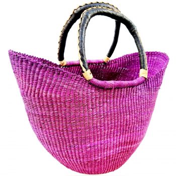 Lavender U-Shopper Bolga Basket