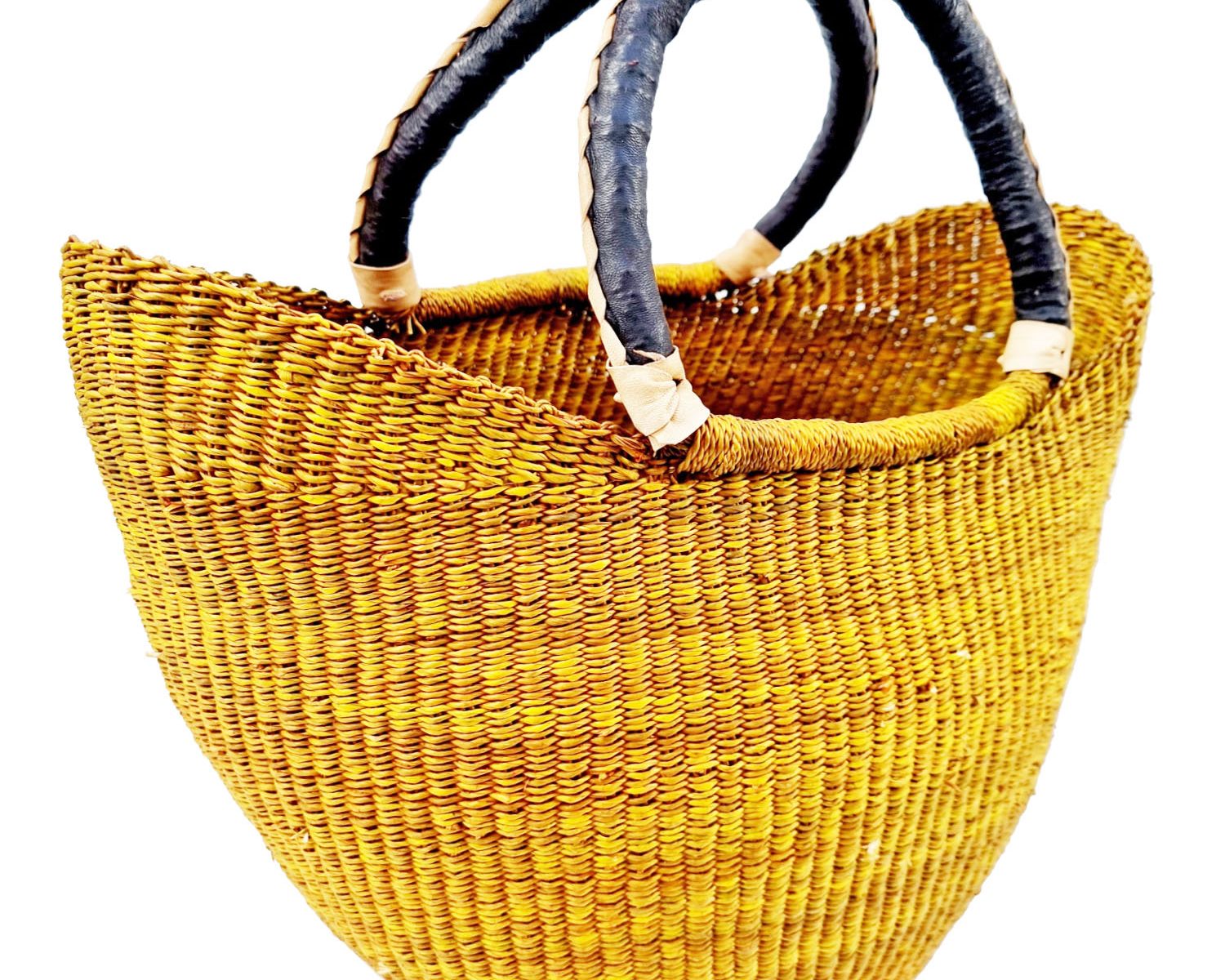 Mustard U-Shopper Bolga Basket