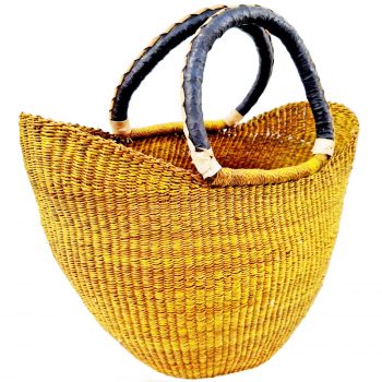 Mustard U-Shopper Bolga Basket